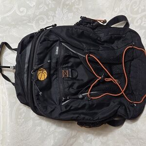 L.L. Bean Black and Orange Medium Backpack